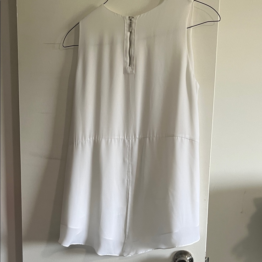 Chic White Ruffled Women's Blouse - Picture 7 of 8